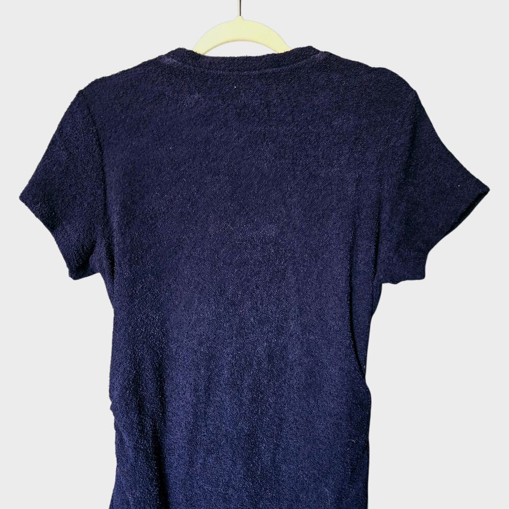 Women's Tayna Taylor Navy Blue Short Sleeve Aurora Terry Dress Elevated Beach M - Picture 7 of 16